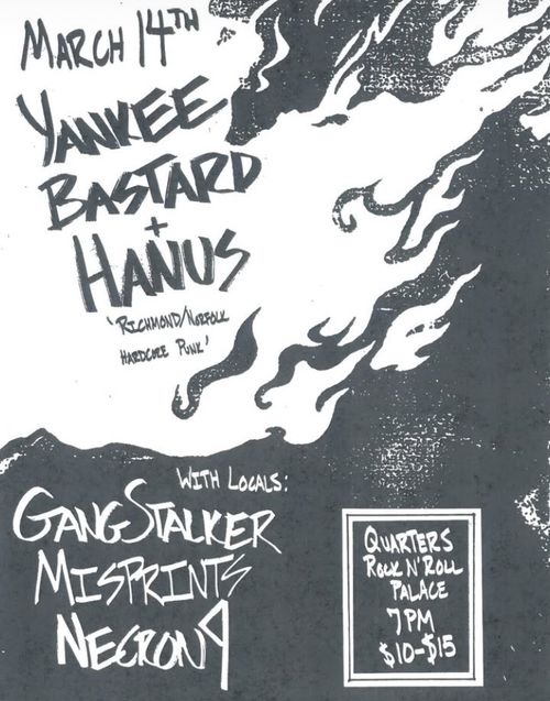 Yankee Bastard, Hanus, Gangstalker, Misprints, Nekron 9'