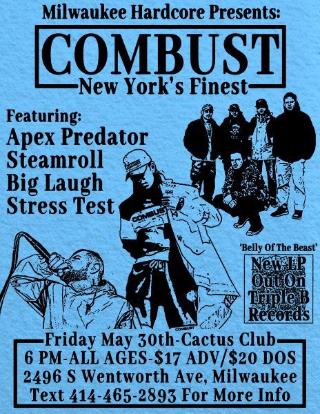 Combust • Apex Predator • Streamroll • Big Laugh • Stress Test