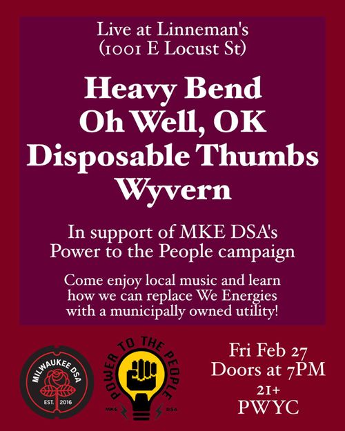 Heavy Bend • Oh Well, OK • Disposable Thumbs • Wyvern