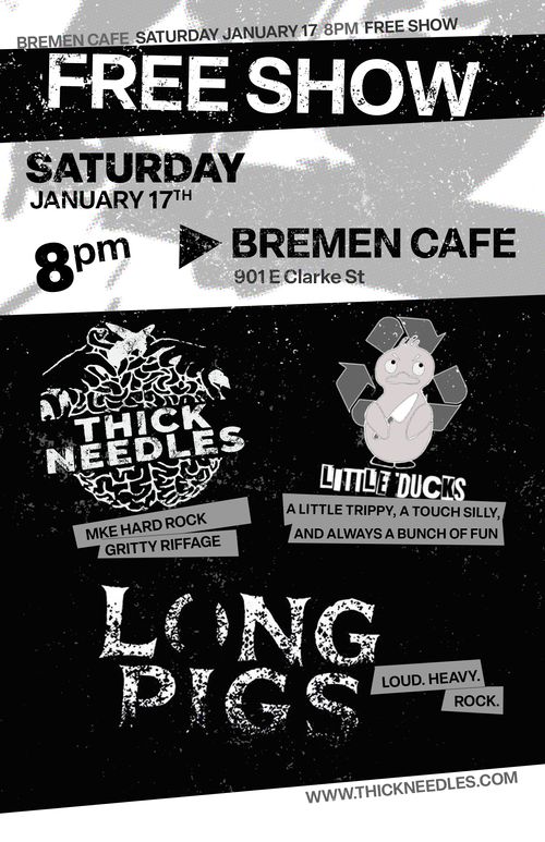 Thick Needles, Little Ducks, Long Pigs