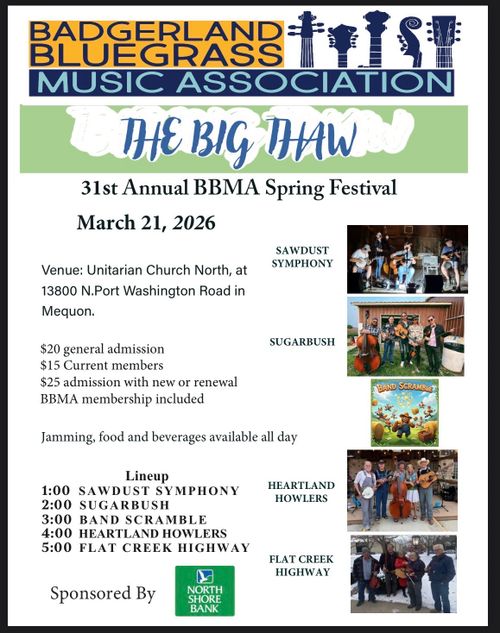 The Badgerland Bluegrass Music Association's annual Big Thaw Festival
