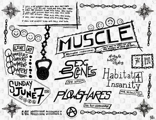 Muscle (MD) • Sex Scenes • Habitat for Insanity • Plowshares